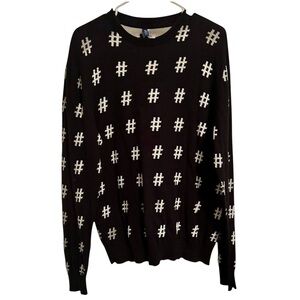 H&M Divided Men’s Hashtag‎ Graphic Crewneck Sweater #SchittsCreek Size Medium